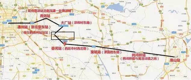 京唐高铁最新线路图