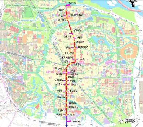 郑州地铁7号线最新线路图