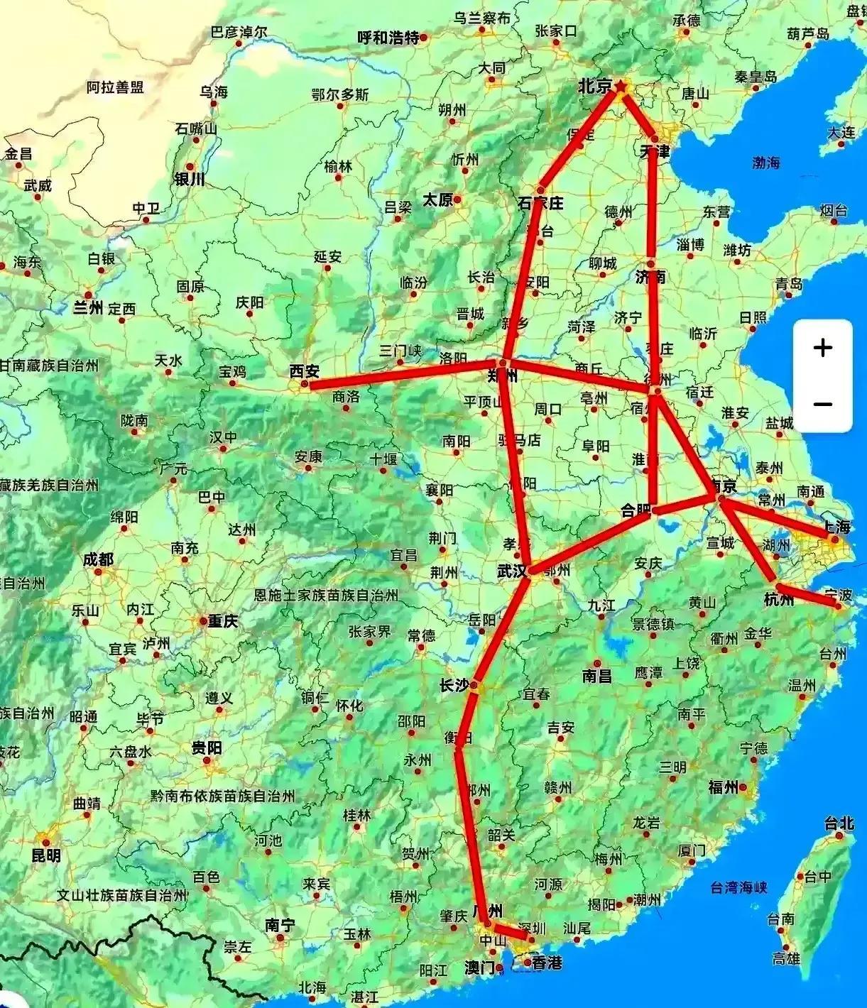 最新京沪高铁线路图